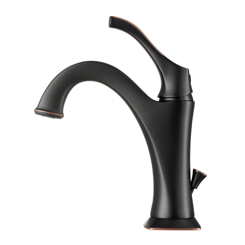 Kraus Arlo Single Hole 1-Handle WaterSense Bathroom Sink Faucet with Drain and Deck Plate, Oil Rubbed Bronze