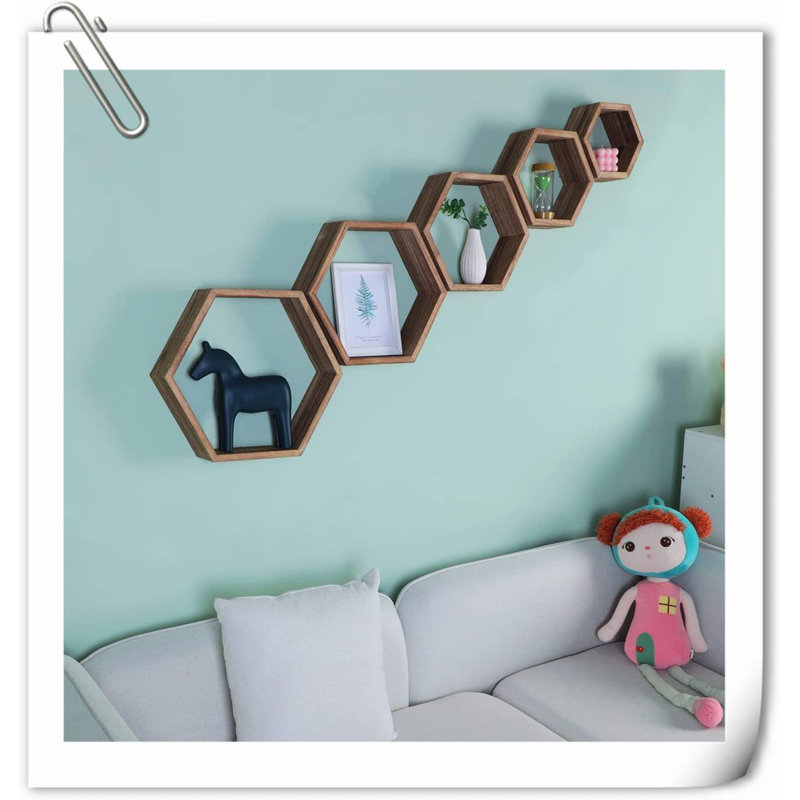 Ensemble de 5 tablettes Chakera, Bois naturel