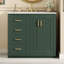 Ensemble de meuble-lavabo 36 po avec lavabo en céramique, armoire de rangement en bois massif, ensemble de meuble-lavabo autoportant avec 3 tiroirs et portes à fermeture douce