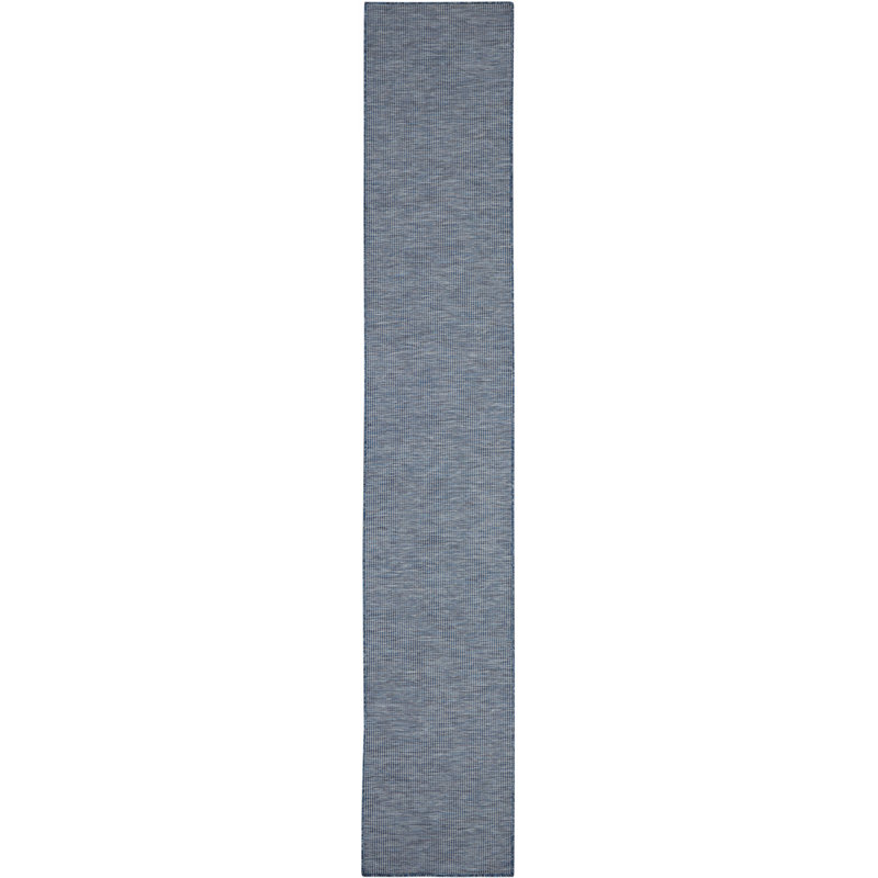 Lillehammer Solid Indoor/Outdoor Area Rug, Runner 2'2" x 12', Navy Blue
