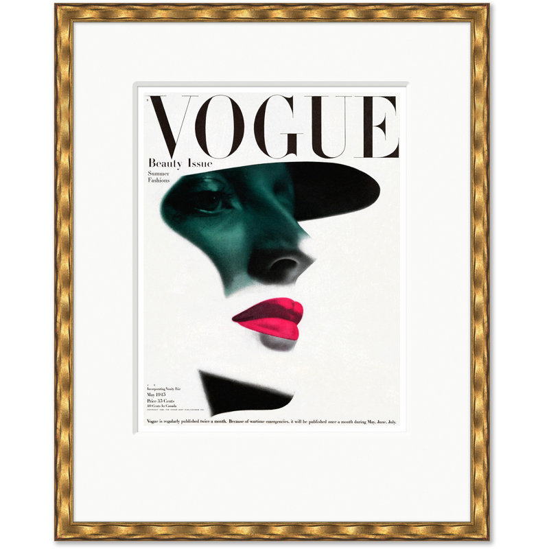 Vogue Cover, "Beauty Issue," Erwin Blumenfeld Print, Gold