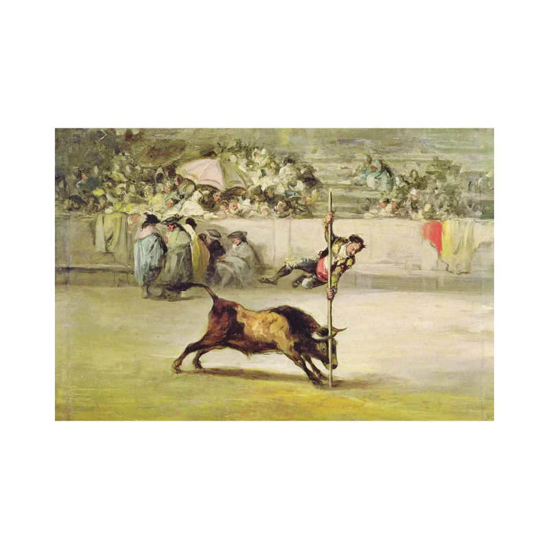 The Agility And Audacity Of Juanito Apinani At The Madrid Arena by Francisco Goya - Wrapped Canvas Painting