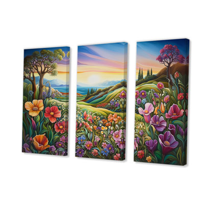 Célébration du printemps, campagne sauvage, impression sur toile