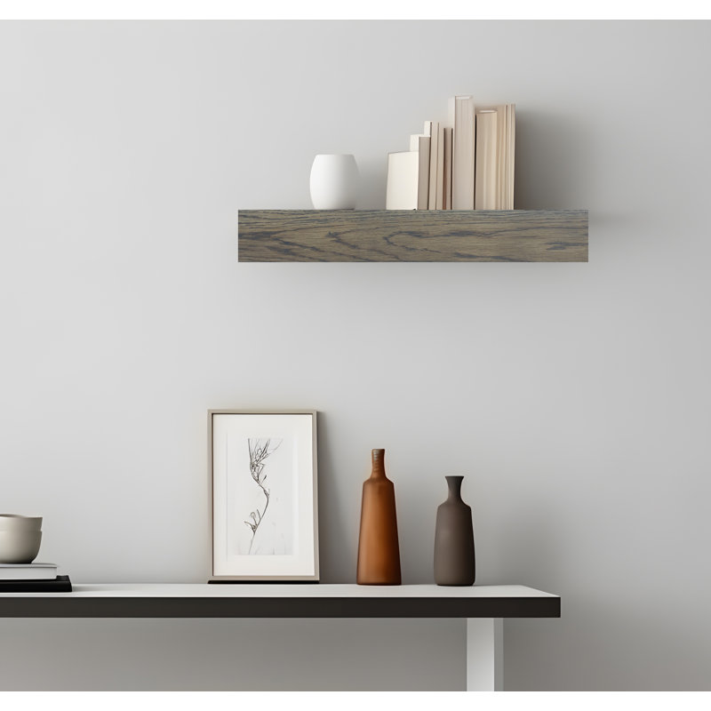 Krystallynn Oak Accent Shelf, 6" H x 25" W x 8" D