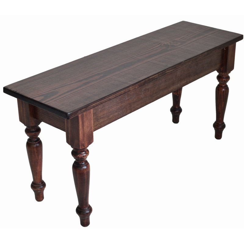 Banc en bois Ferrera, H 17 po x l 24 po x P 12 po