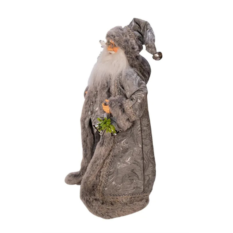 Kurt Adler 18-Inch Kringle Klaus Silver Santa