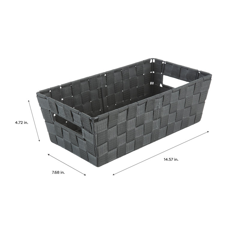 Simplify Plastic Decorative Bins, Gray