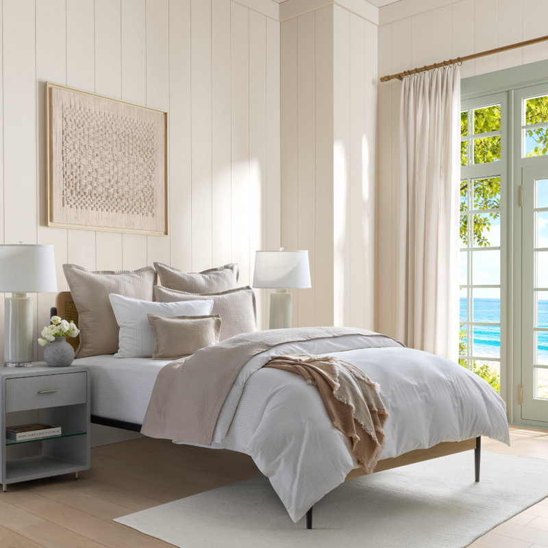 Golden Stripe Twin 39"Linen Set 4PC Duvet Cover Set, King