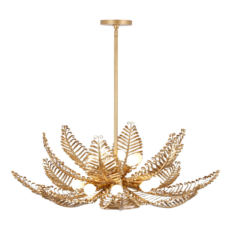 Lustre moderne en or 14 lumières (40 watts) 36 lumières Fern