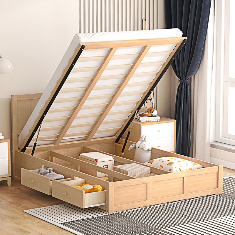 Lit plateforme avec rangement Peavler, Complète