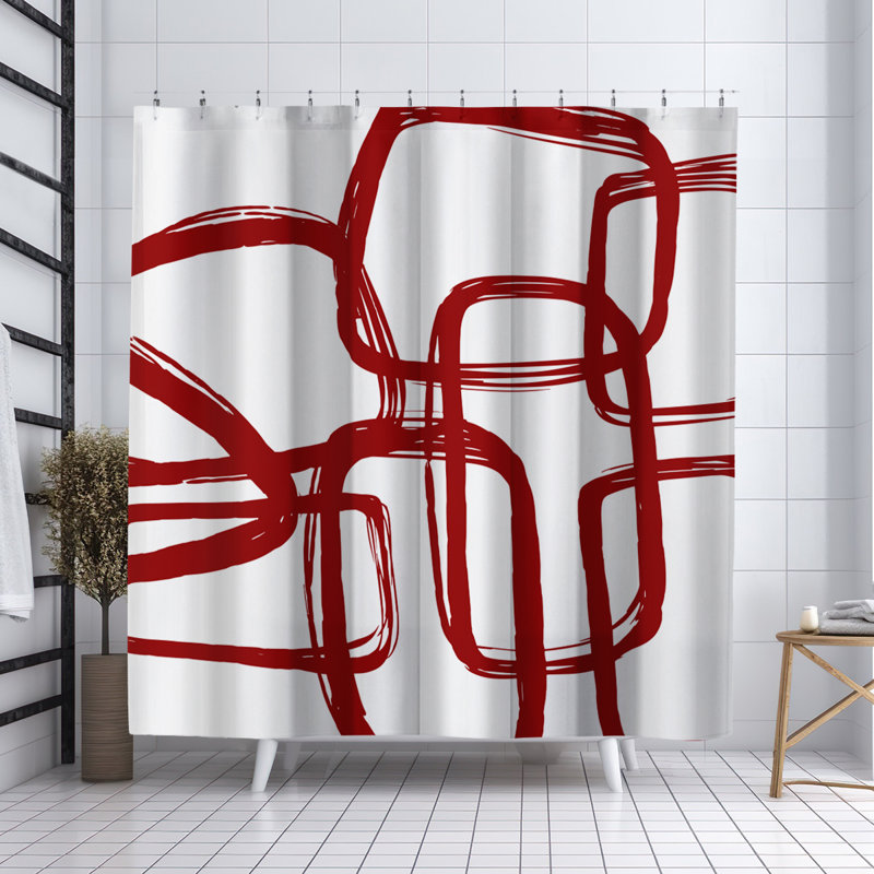 Coco Shower Curtain, Red