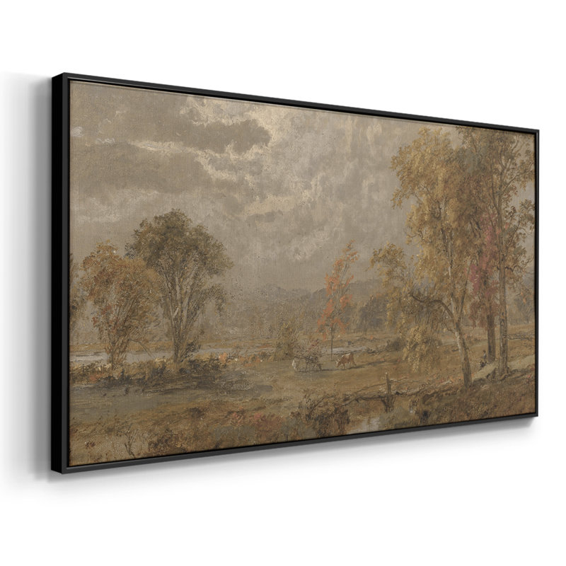 Série paysage - DCCLXIV - Toile tendue avec châssis encadré - Prêt à être accroché, Noir, H 21 po x l 41 po