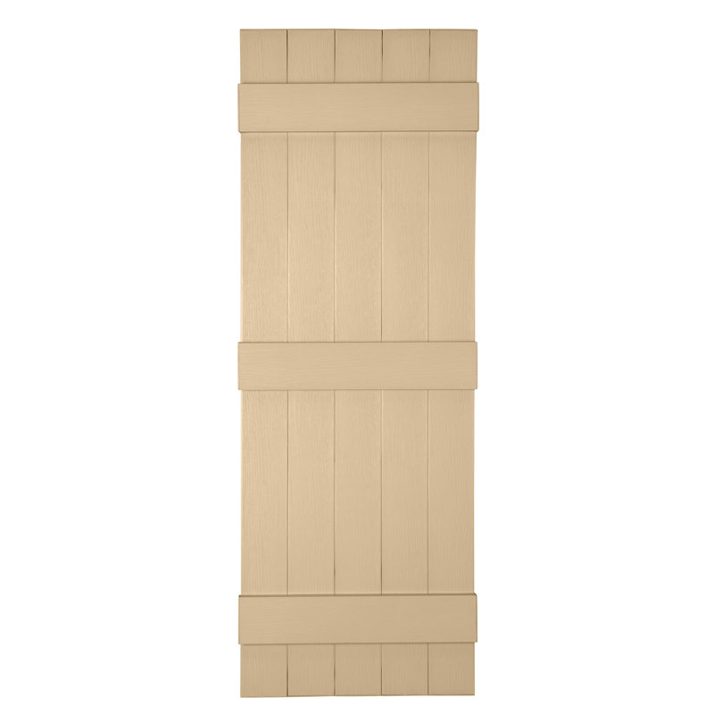 Persiennes personnalisées à 5 planches fermées, Bois de santal, 59"