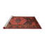 Tapis oriental multicolore tissé à la machine Oriental-2074557132