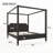Wooden Canopy Platform Bed with Headboard and Support Legs-128949117-128949119