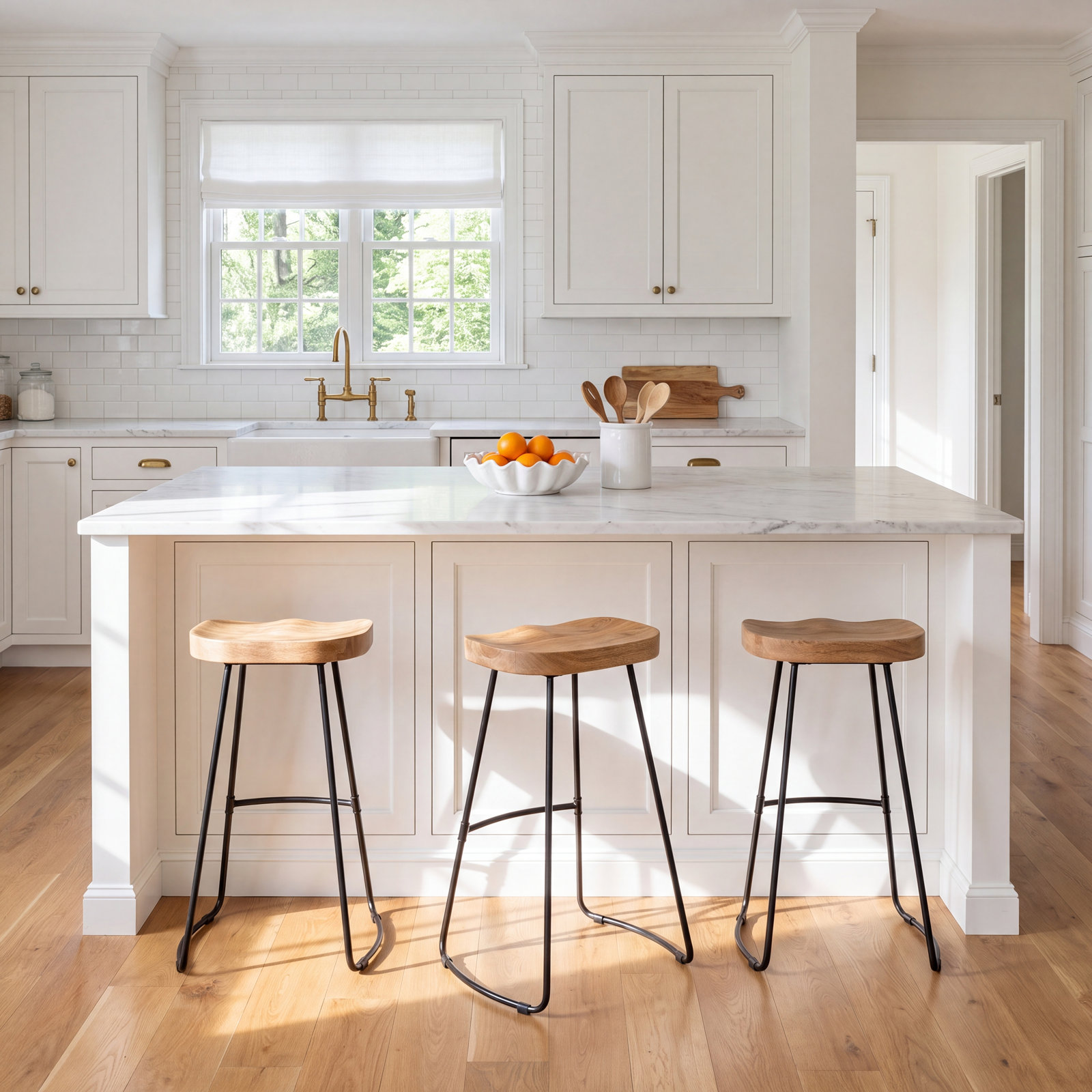 Geonna Bar Stool, Natural, Bar Stool (30" Seat Height)