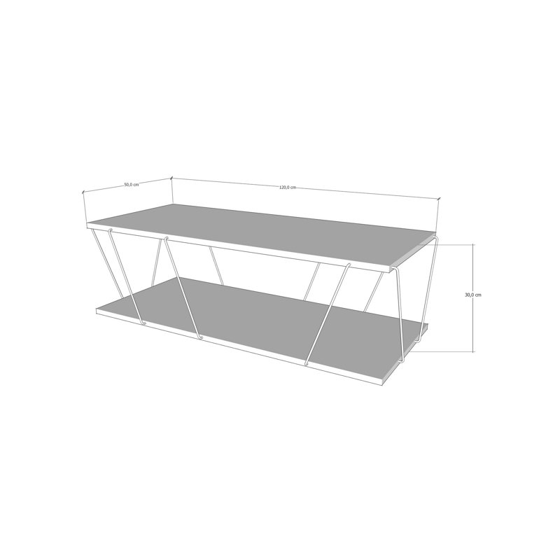 Table basse Decarlo, Anthracite / noir