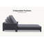  Chaise longue d'extérieur avec coussin 2 personnes-2053687630