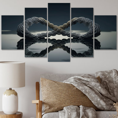 Quantum Infinity Futuristic 3D - Abstract Shapes Canvas Print - 5 Panels
