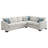 Beland Chenille Upholstered Sleeper Sectional Sofa Greige
