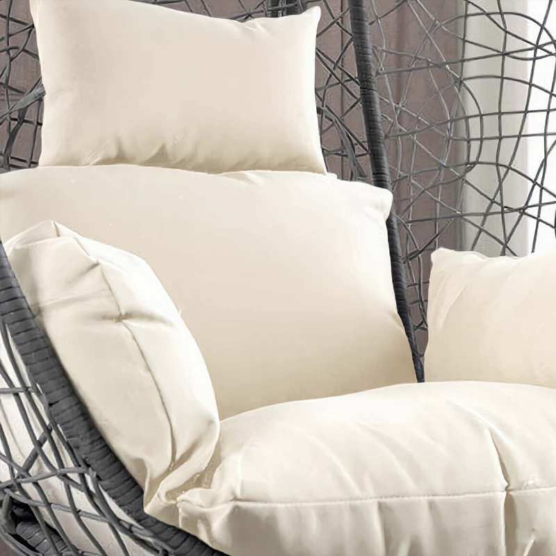Naperon Garden Swing Chair with Stand, Grey/White 