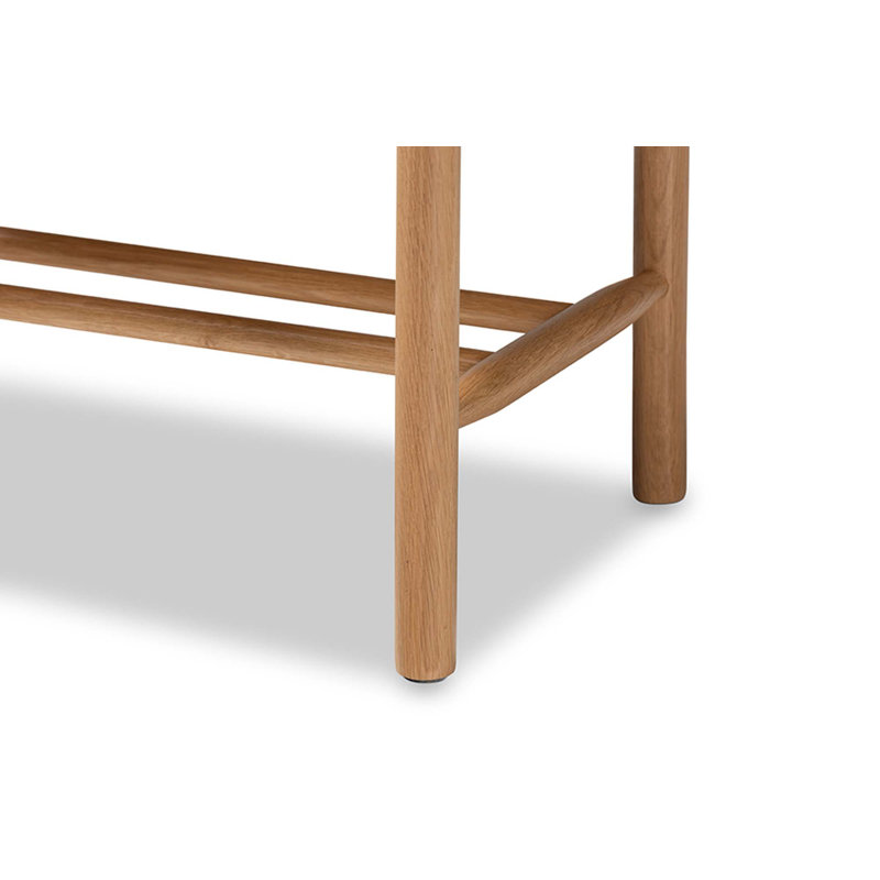 Friedlaender Solid Wood Bench, 17.7" H x 21.7" W x 13.8"D