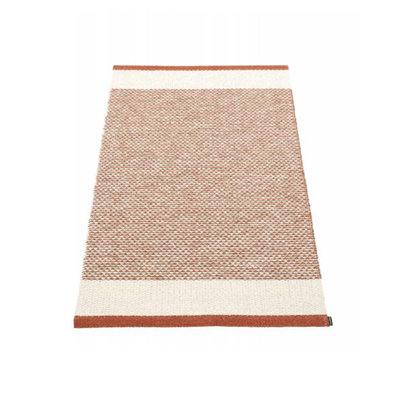 Edit Plaid Area Rug in Brick; Vanilla; Linen