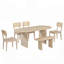Ensemble de table de salle à manger 6 pièces avec banc, table de cuisine ovale et chaises pour les réunions de famille modernes-822218063