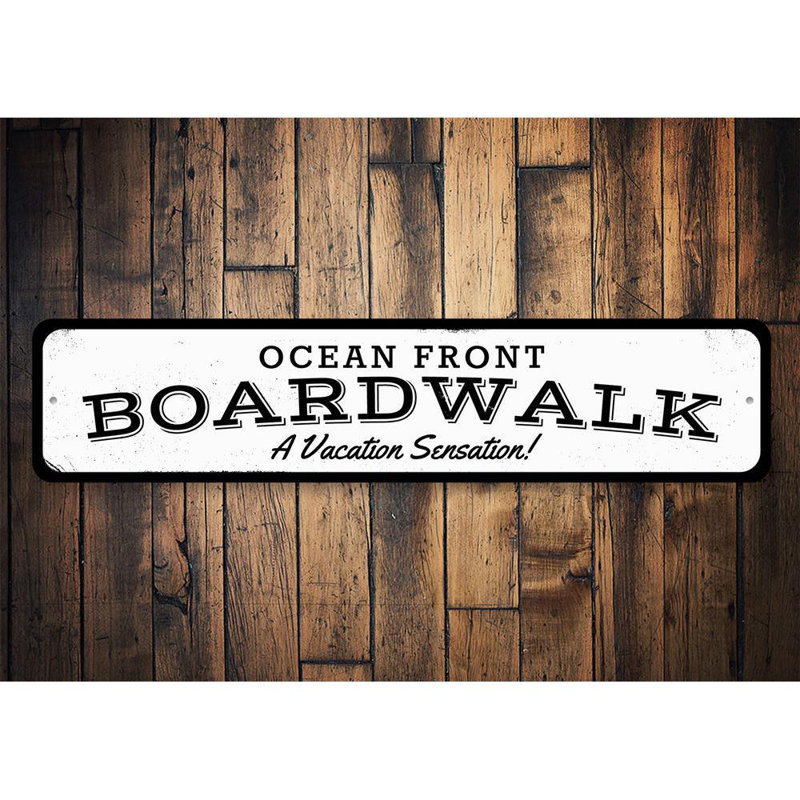 Panneau en aluminium Oceanfront Boardwalk, H 4 po x l 18 po x P 0,04 po