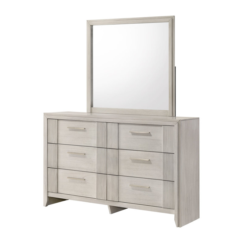 Dessus Carlton White Mist (miroir seulement), Blanc