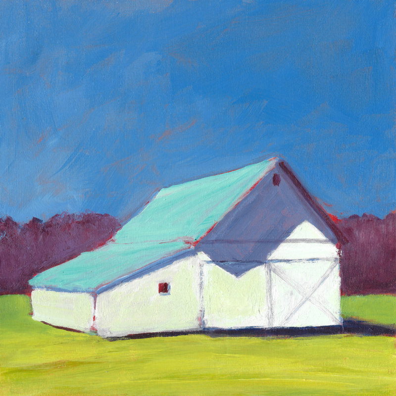 «Auke Homestead Barn IV on Canvas» par Carol Young, reproduction, H 12 po x l 12 po