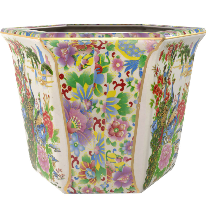 Pot de fleurs en céramique Diandrea, H 7,75 po x l 10 po x P 9 po