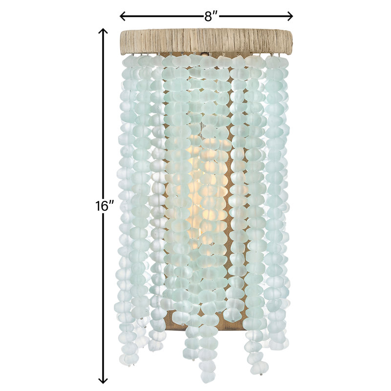 Dune Steel Metal Flush Mounted Sconce, Blue Sea