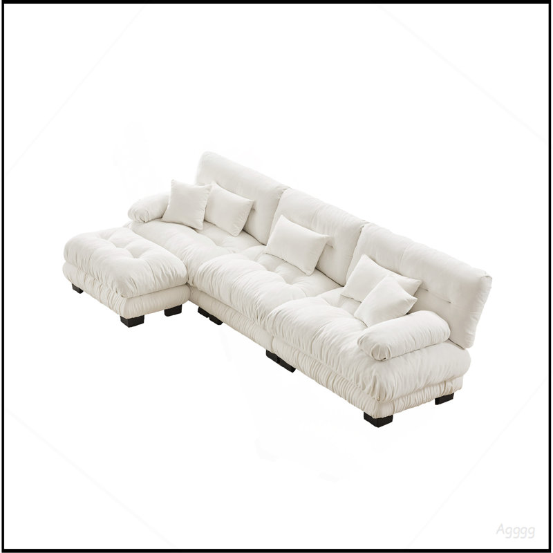 Canapé modulaire Luxury Luxury, White Chenille