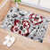 Rooshi Floral Gray/Red Area Rug
