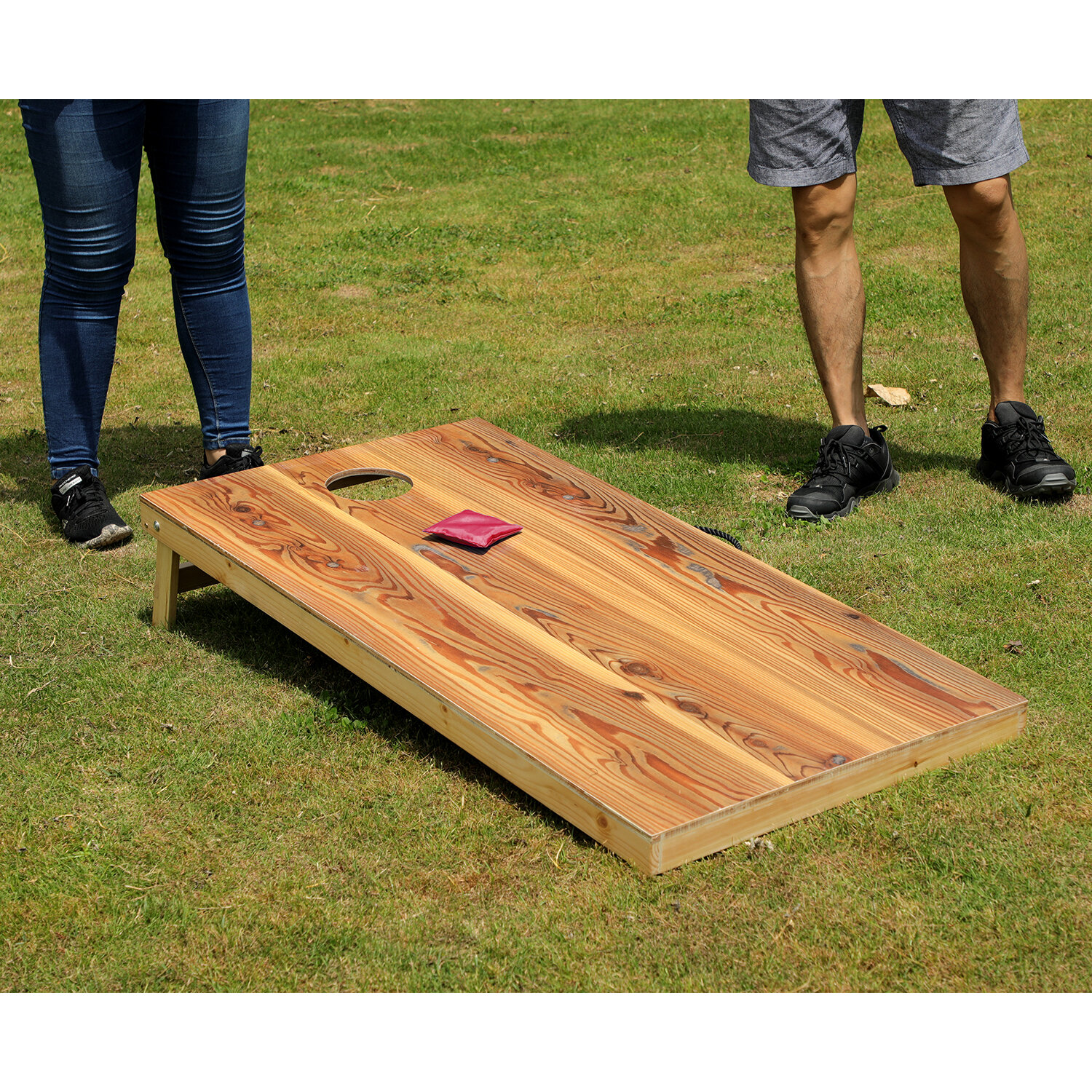 New York Jets 2' x 4' Solid Wood Rush Design Cornhole Board Set