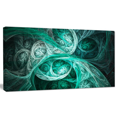 Mystic Turquoise Fractal, impression sur toile tendue