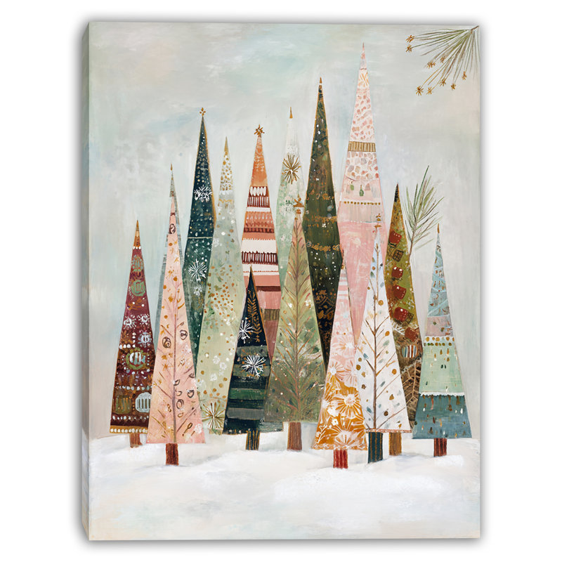 «Whimsical Holiday Forest», art mural sur toile tendue