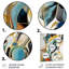 «Blue and Yellow», encre liquide abstraite Harmony III - encre liquide, art mural abstrait en métal-1296521589