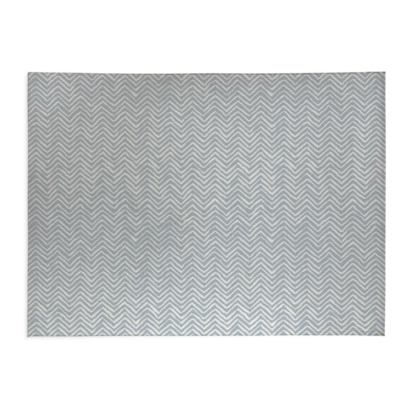Chevron Snug Activity Mat, Slate Blue/Blue, Rectangle 2' x 3'