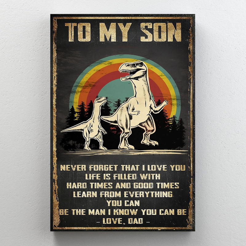 Asar To My Son Love Dad, H 20 po x l 16 po x P 1,25 po