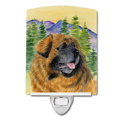 Éclairage de nuit en céramique leonberger
