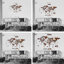 Wooden World Map Wall Art - 3D Wood Push Pin Maps - Multilayered 3D Wooden World Map-1370971775