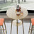  Bar table and chairs three piece set, frame, sponge made seat cushions and backrests, bar table with storage function-1297698843
