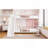 Full Over Full Size Metal Bunk Bed With Slide And Guardrails, White-759370531-759370525