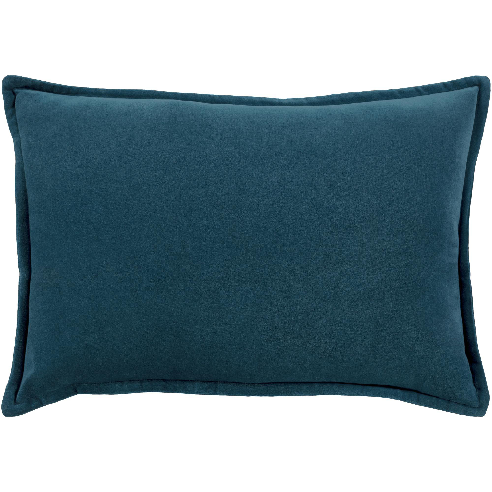 Norwin Cotton Throw Pillow, Teal, Down, 13"H x 19"W