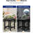 Outdoor Side Table All Weather HIPS Adirondack Patio Side Table Mordern Square End Table for Lawn, Pool, Backyard, Porch, Black-283375912