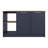 Kitchen Island 35.7" H, 2 Doors, 6 Shelves, Alby Blue / Natural Oak - Kitchen