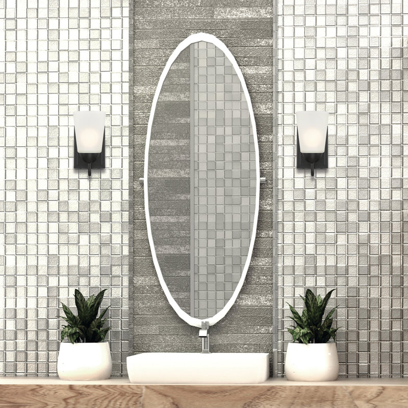 Maiken Steel Flush Mounted Sconce, Matte Black