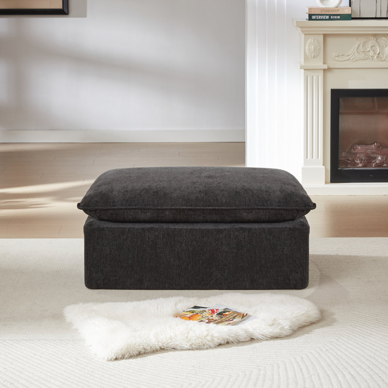 Canapé moderne en nuage de chenille | Sièges modulaires librement combinables | Idée de cadeau, Noir
